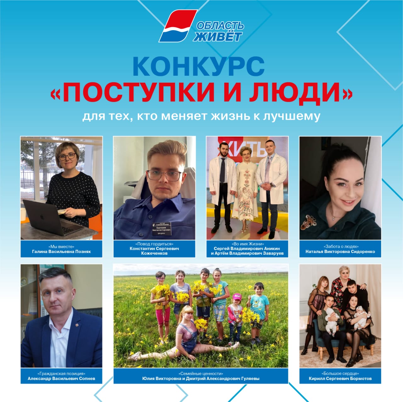 Подведены итоги конкурса социально значимых поступков жителей области «Поступки и люди».